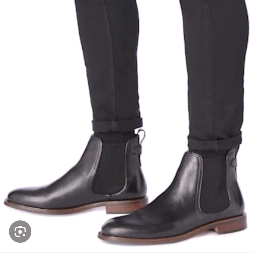 Ted Baker Studded Chelsea Black Leather Boots Size 41